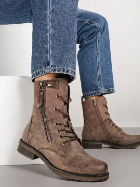 Botine Vemlora închis bej