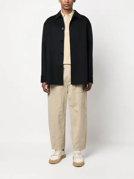 Kašmyro ilgas striukė Jil Sander mėlyna