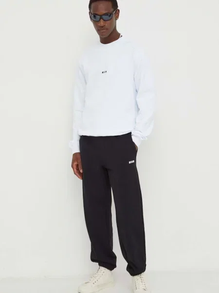 MSGM Bombažen pulover bela