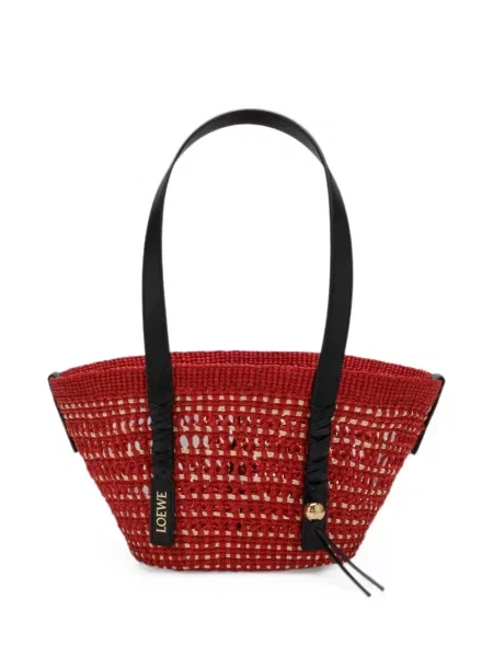 Geantă shopper Loewe țesută roșu