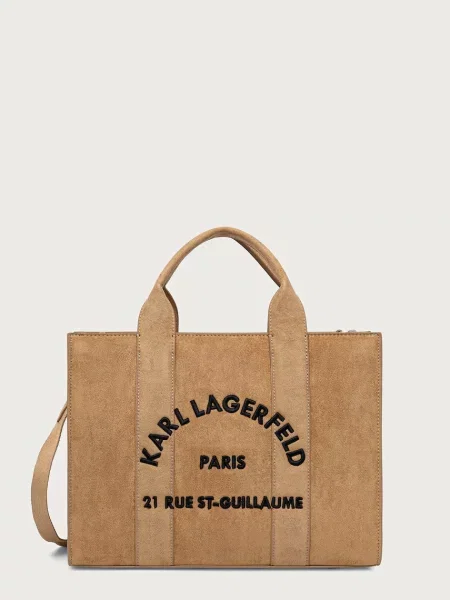 Karl Lagerfeld geantă shopper pentru femei cu imitație de piele întoarsă K/RSG negru