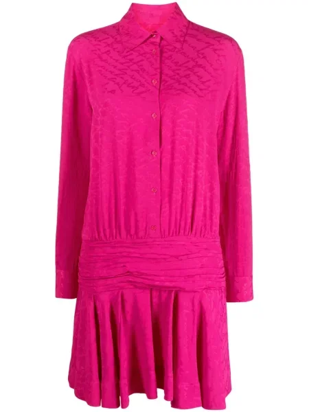 Rochie tip cămașă Pinko din jacard plisată