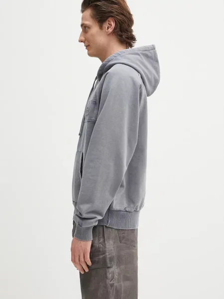 Μπλούζα Daily Paper Garment Wash Hoodie με κουκούλα γκρι