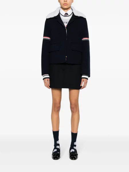 Apykaklė striukė Thom Browne mėlyna