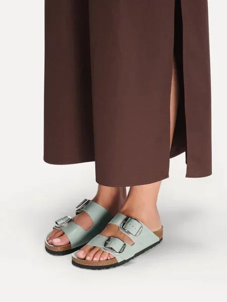 Кожаные шлепанцы Birkenstock с пряжкой