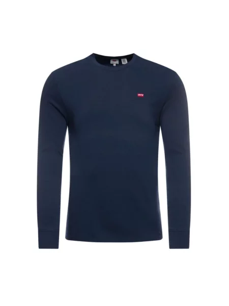 Bluzka z długim rękawem Levi's z logo niebieska