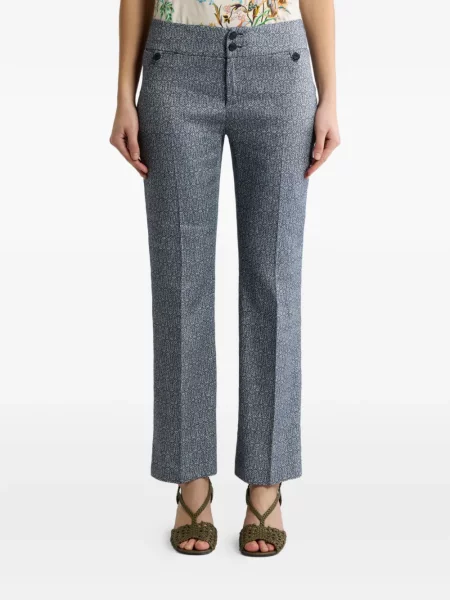 Pantaloni Etro din jacard albastru