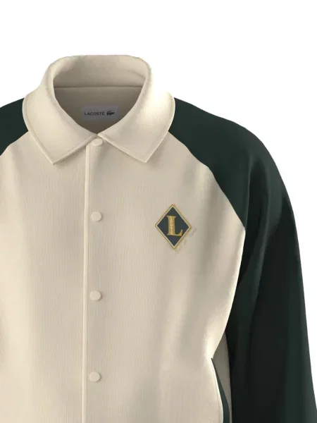 Geacă bomber Lacoste retro alb