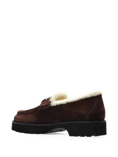 Loafers Valentino Garavani από δέρμα προβάτου καφέ