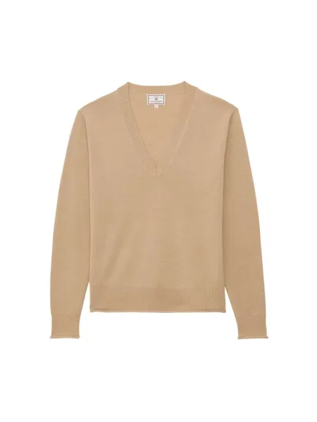 Sweter Ines De La Fressange Paris wełniany beżowy