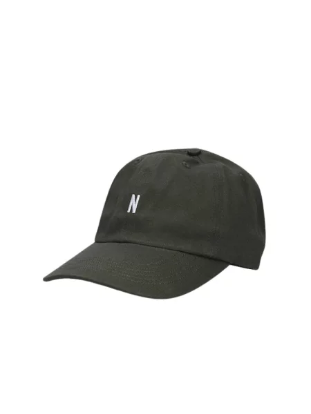 Norse Projects czapka z daszkiem Twill Sports Cap gładka zielony