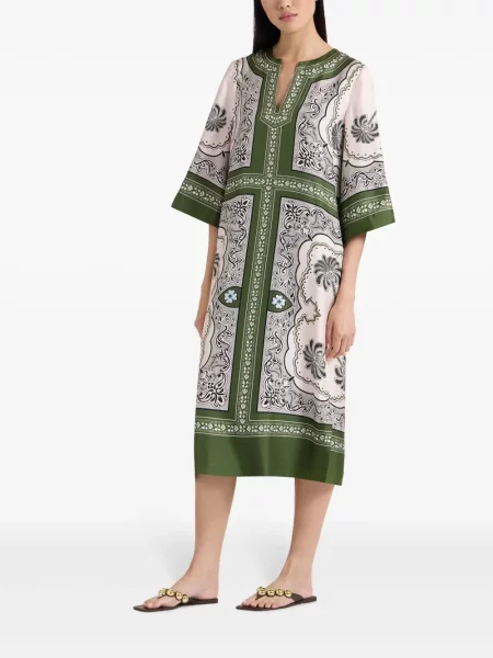Rochie midi La Doublej până la genunchi de costum alb