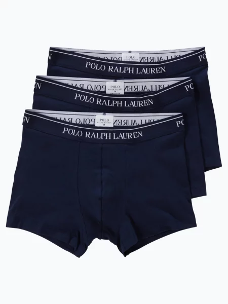 Polo Ralph Lauren Obcisłe bokserki pakowane po 3 szt. Mężczyźni jednolity M niebieski