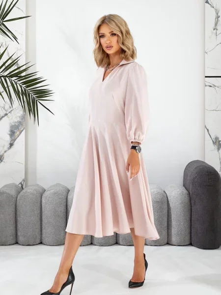 Сукня міді LadyLike віскоза/поліестер рожевий