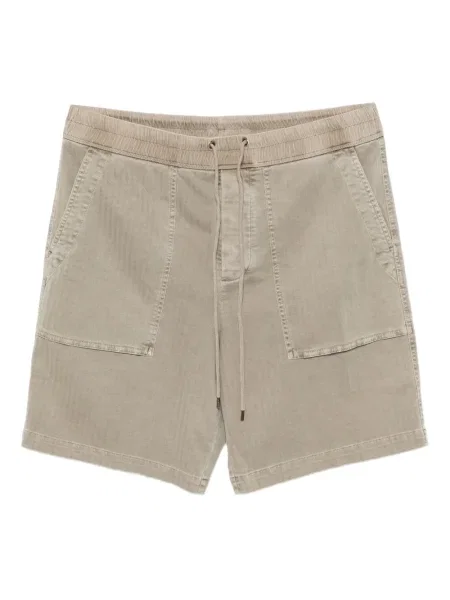 Pantaloni scurți James Perse cu model herringbone din țesătură twill