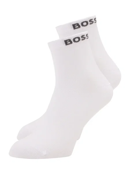 BOSS Șosete scurte alb