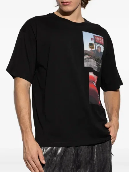 Tricou Diesel cu imagine negru