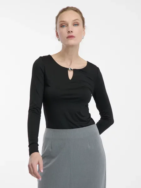 Tricou mânecă lungă Orsay negru
