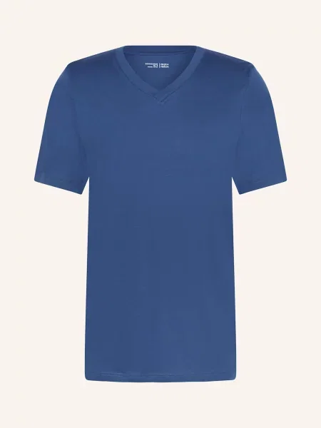 Schiesser Pyžamové Tričko Mix+Relax tmavě modrá