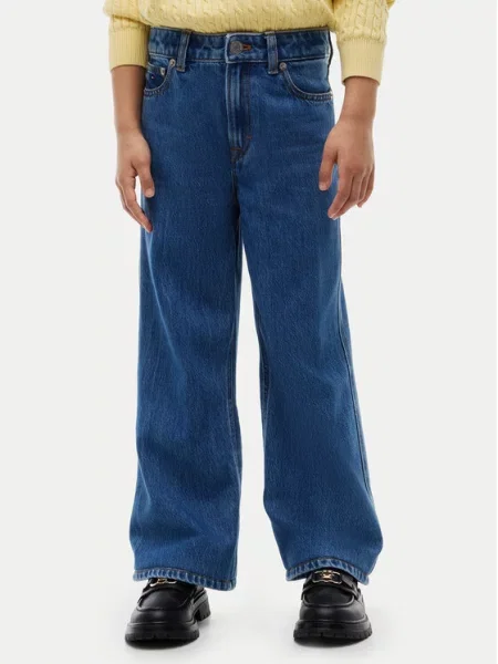 Tommy Hilfiger Blugi Mabel Bleumarin Wide Leg albastru