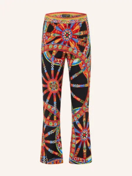 Dolce & Gabbana Kalhoty S Hedvábím / červená / modrá černá
