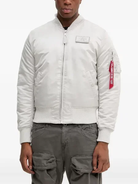 Geacă bomber Alpha Industries cu glugă cu imagine gri