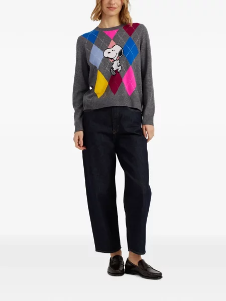 Pulover Chinti & Parker cu model argyle gri