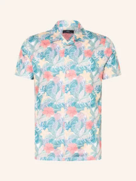 Ragman Košile V Resortovém Stylu Regular Fit Z Jersey zelená / oranžová žlutá
