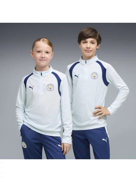 PUMA Młodzieżowa bluza treningowa Manchester City F.C. z zamkiem Akcesoria niebieski