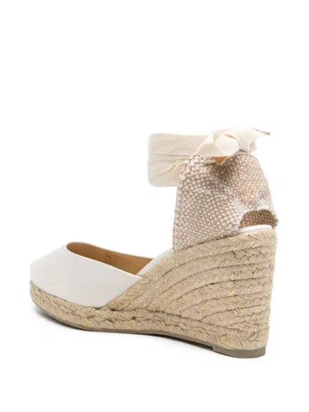 Espadrilles Castaner nyakkendővel fehér