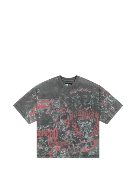 Tricou Godspeed cu imagine gri