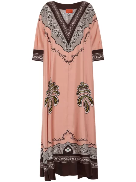Rochie maxi La Doublej de costum roz