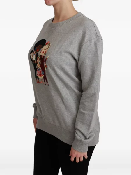 Hanorac Dolce & Gabbana cu broderie gri