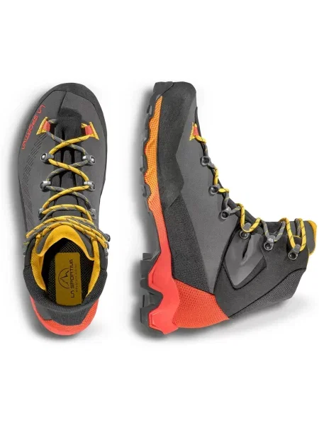 Pánske horolezecké topánky La Sportiva Aequilibrium Trek GTX carbon/yellow sivá