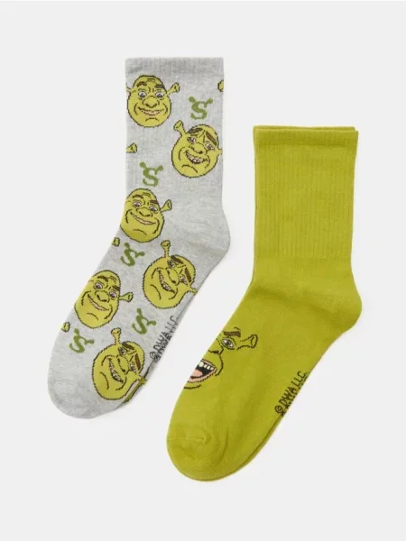 Sinsay Podkolenky Shrek 2 pack vícebarevná