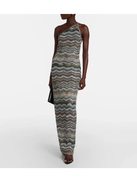 Rochie maxi Missoni cu un umăr gol