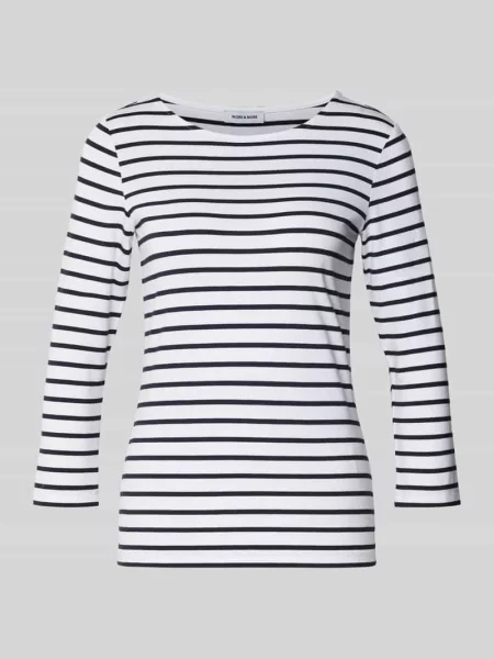 T-shirt o kroju regular fit z mieszanki More & More biała