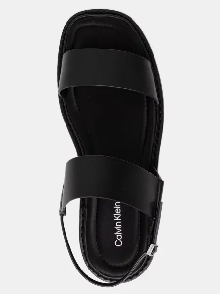 Calvin Klein szandál női SQ MOLDED SANDAL SLIN LTH fekete