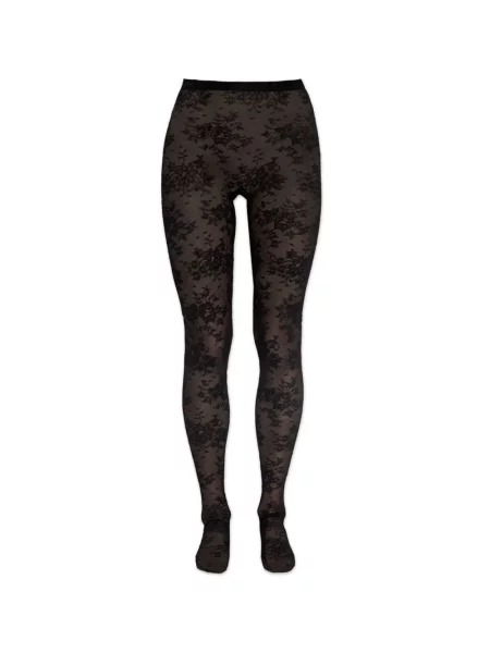 Dresuri Balenciaga cu model floral din dantelă negru