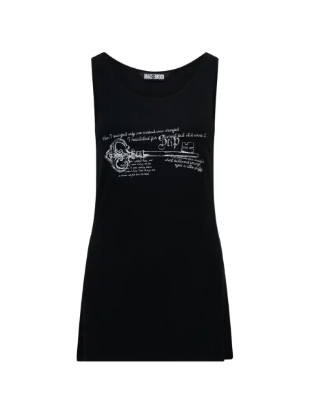 Top Grace Elwood cu imagine negru