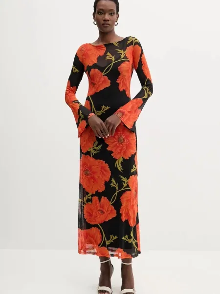 Never Fully Dressed rochie maxi evazati negru