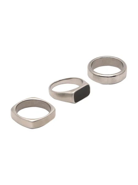 Pull&Bear Prsteň / strieborná čierna