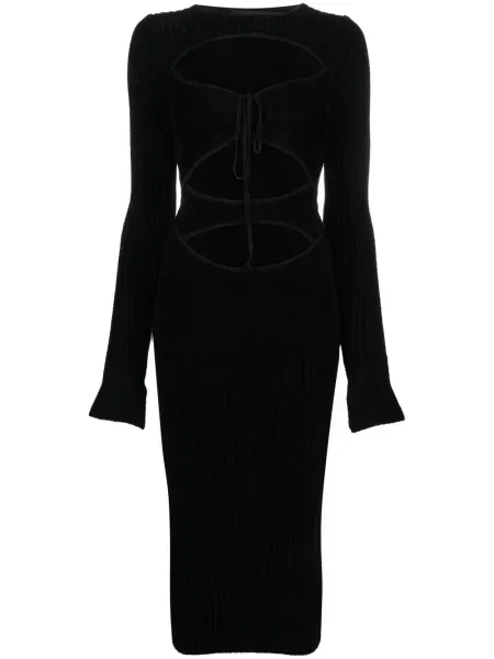 Rochie midi Andreadamo până la genunchi de costum negru