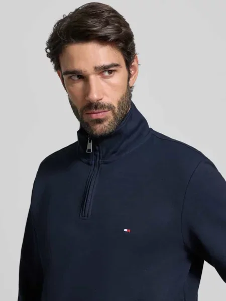 Tommy Hilfiger Bluza Mężczyźni niebieski jednolity S granatowa