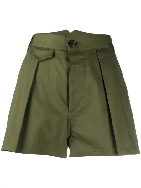 Pantaloni scurți Dsquared2 cu talie înaltă verde
