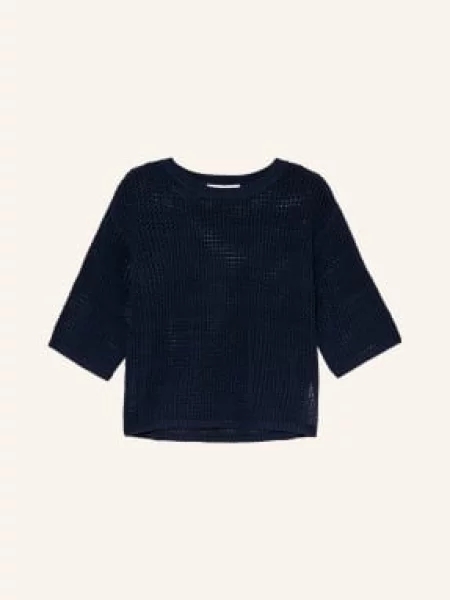 Betty&Co Koszulka Z Dzianiny blau granatowa