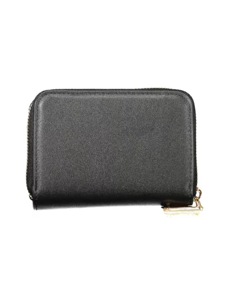 Lniany portfel Valentino Bags czarny