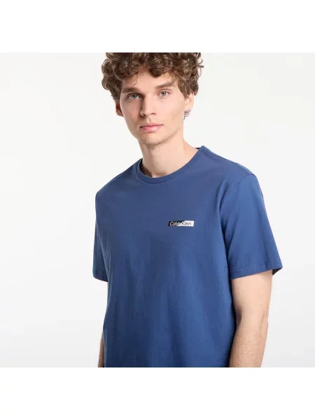 Тениска Calvin Klein Ss Eu Spw Split Standard Graphic Tee Dark Denim M