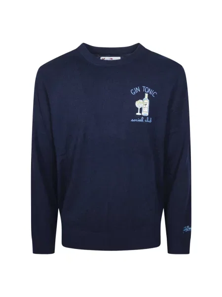 Lekki sweter Mc2 Saint Barth wełniany niebieski