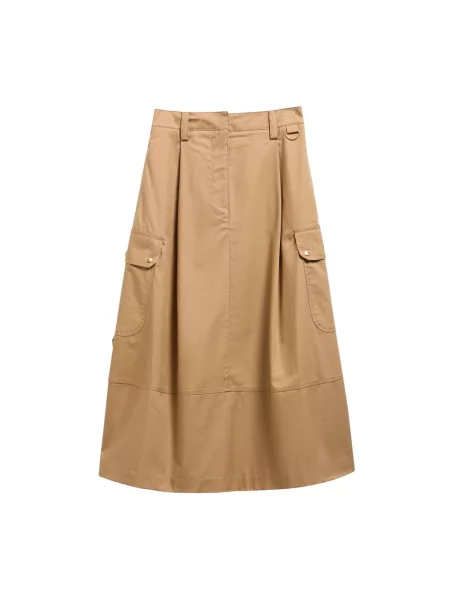 Spódnica midi Barbour beżowa